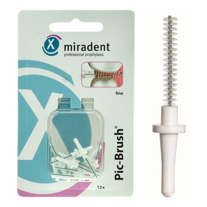MIRADENT PIC-BRUSH - szczoteczki międzyzębowe 0,6mm białe