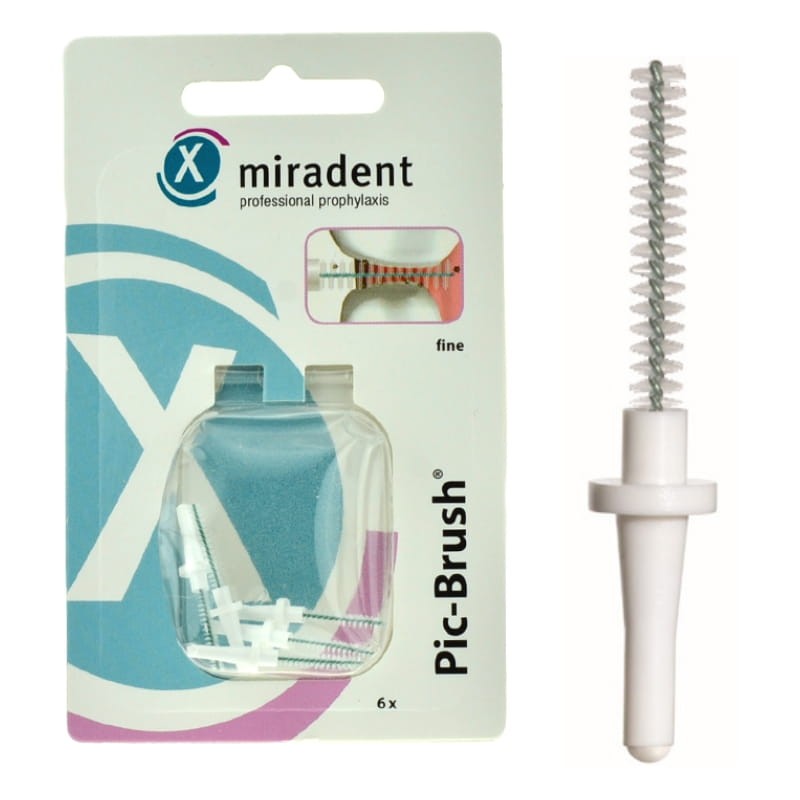 MIRADENT PIC-BRUSH - szczoteczki międzyzębowe 0,6mm białe