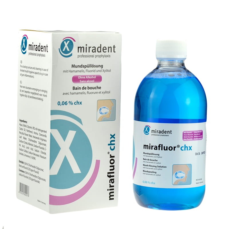 MIRAFLUOR CHX - płyn do płukania z chlorheksydyną 0,06%