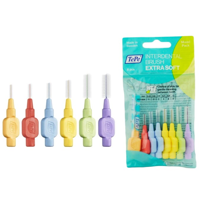 TePe Extra Soft szczoteczki międzyzębowe - MIX 8 szt. 