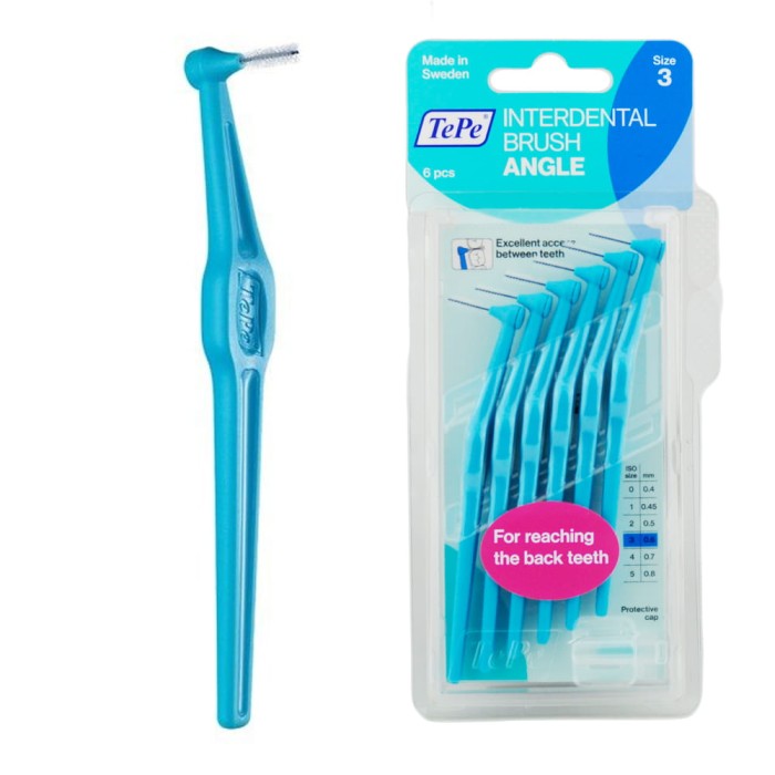 TePe Angle szczoteczki międzyzębowe - niebieskie 0,6mm 6 szt.