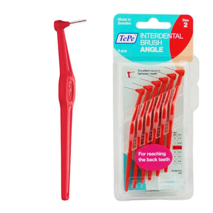 TePe Angle szczoteczki międzyzębowe - czerwone 0,5mm 6 szt.
