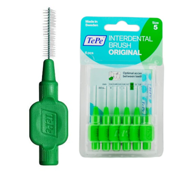 TePe szczoteczki międzyzębowe - zielone 0,8mm 6 szt.
