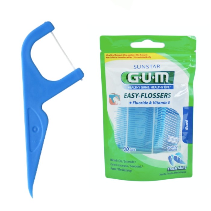 GUM EASY-FLOSSERS - nitko-wykałaczki do zębów 30szt.