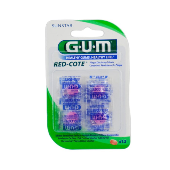 GUM RED-COTE - tabletki wybarwiające płytkę nazębną 12 szt.
