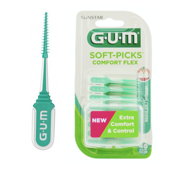 GUM Soft Picks Comfort Flex - elastyczne wykałaczki 40 szt.