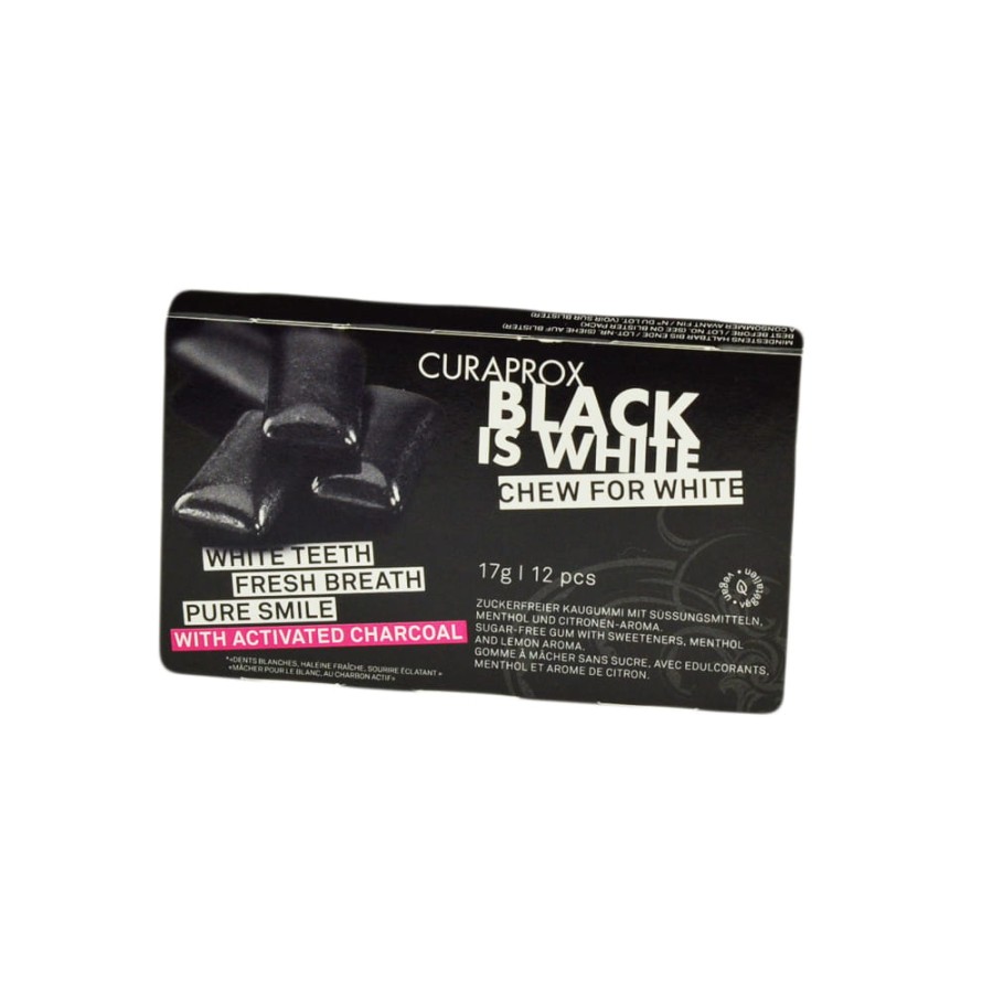 Curaprox BLACK IS WHITE wybielające gumy do żucia
