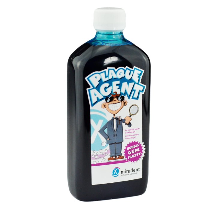 MIRADENT PLAQUE AGENT - płyn wybarwiający płytkę nazębną 500ml