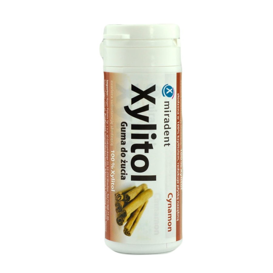 MIRADENT XYLITOL - gumy do żucia z ksylitolem, smak cynamon