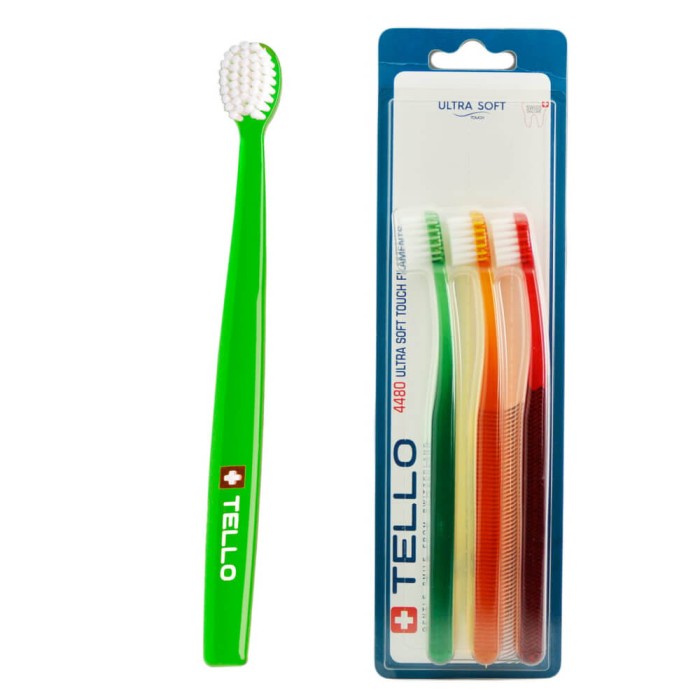 TELLO JUNIOR ULTRASOFT 4480 TRIOPACK - szczoteczki do zębów dla dzieci