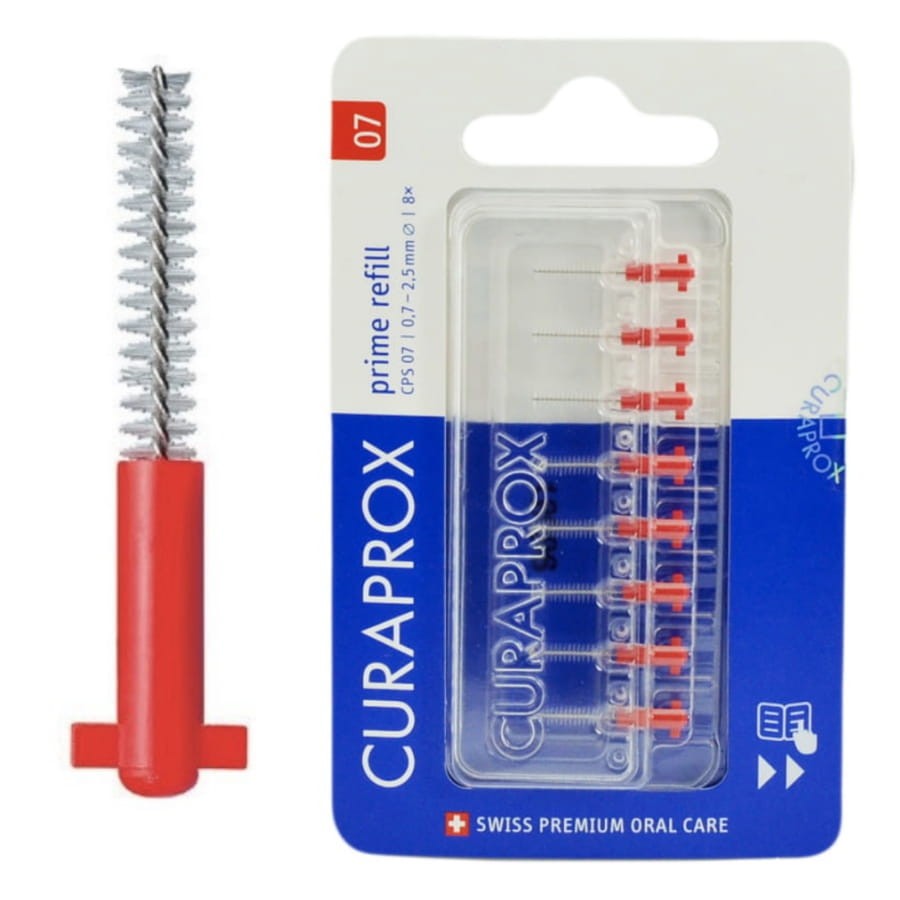 CURAPROX CPS 07 PRIME 8 sztuk - szczoteczki międzyzębowe czerwone