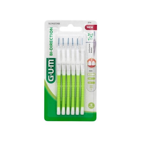 GUM BI-DIRECTION - szczoteczki międzyzębowe, zielone