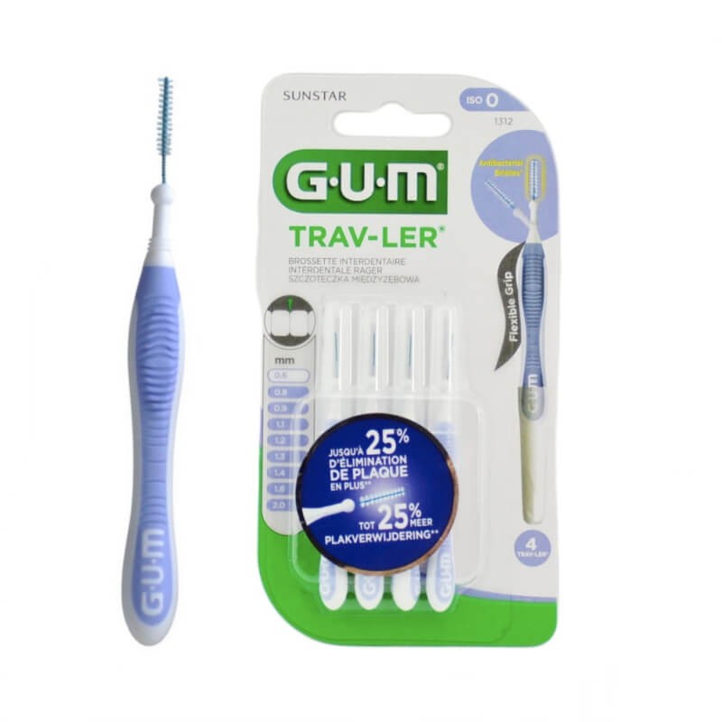 GUM TRAV-LER - szczoteczki międzyzębowe, wrzosowe 0,6mm