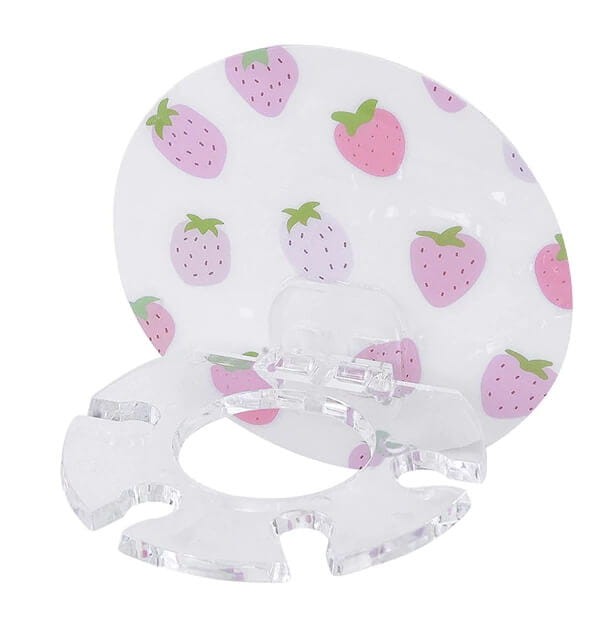 Uchwyt, wieszak na szczoteczkę do zębów i pastę różowy