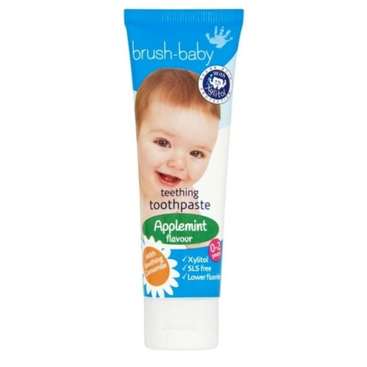 BRUSH-BABY APPLEMINT FLAVOUR - pasta do zębów na ząbkowanie z rumiankiem 50 ml