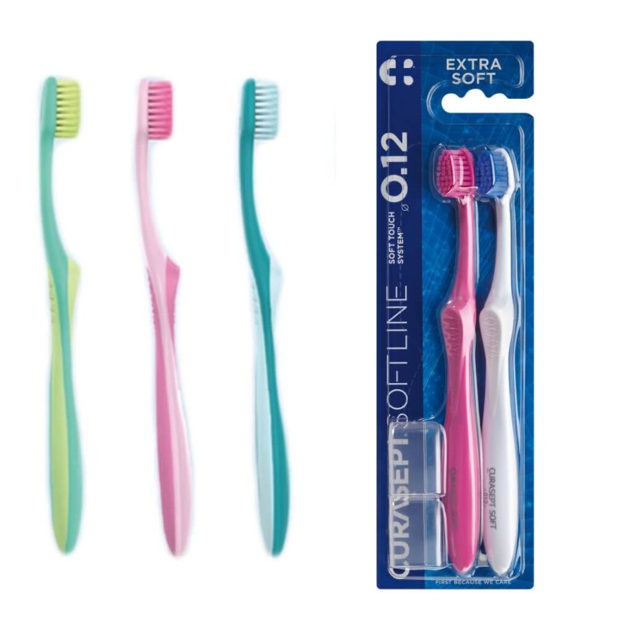 CURASEPT EXTRA SOFT 012 DUO PACK - bardzo miękkie szczoteczki do zębów