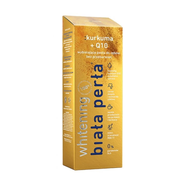 BIAŁA PERŁA KURKUMA +Q10 - wybielająca pasta do zębów 75ml