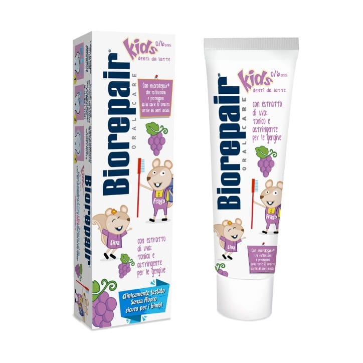 BIOREPAIR KIDS 0-6 lat - pasta do zębów dla dzieci o smaku winogrona 50ml