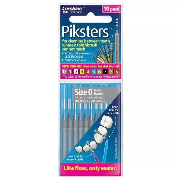PIKSTERS REGULAR - szczoteczki międzyzębowe szare rozmiar 0 10szt.