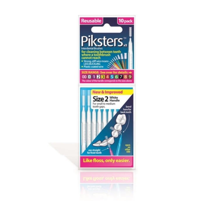 PIKSTERS REGULAR - szczoteczki międzyzębowe białe rozmiar 2 10szt.