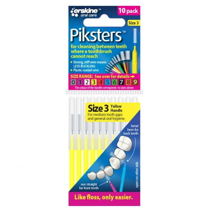 PIKSTERS REGULAR - szczoteczki międzyzębowe żółte rozmiar 3 10szt.