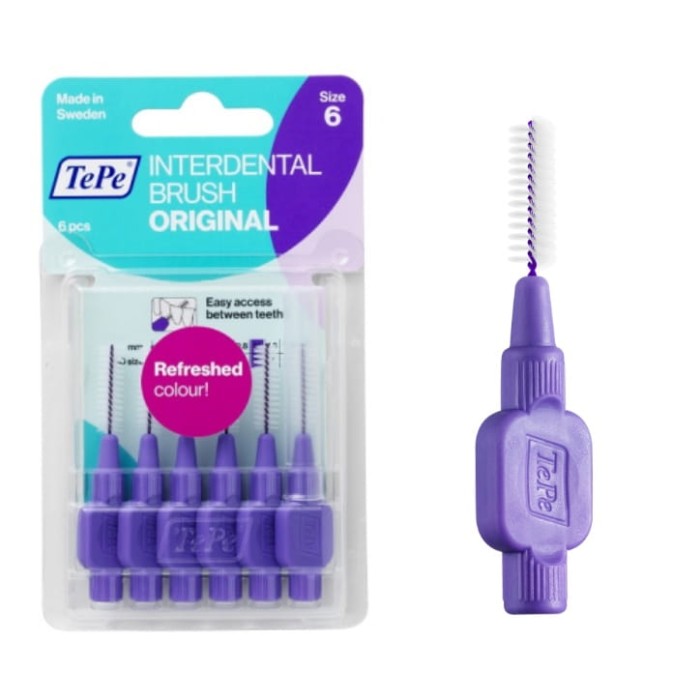 TePe - szczoteczki międzyzębowe fioletowe 1,1mm 6 szt.