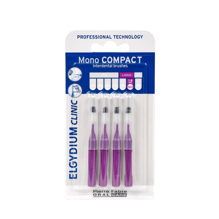 ELGYDIUM CLINIC MONO COMPACT 5 - szczoteczki międzyzębowe 1,8mm purpurowe 4 szt.