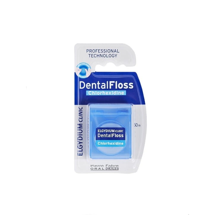 ELGYDIUM CLINIC CHLORHEXIDINE - nić dentystyczna z chlorheksydyną 50m