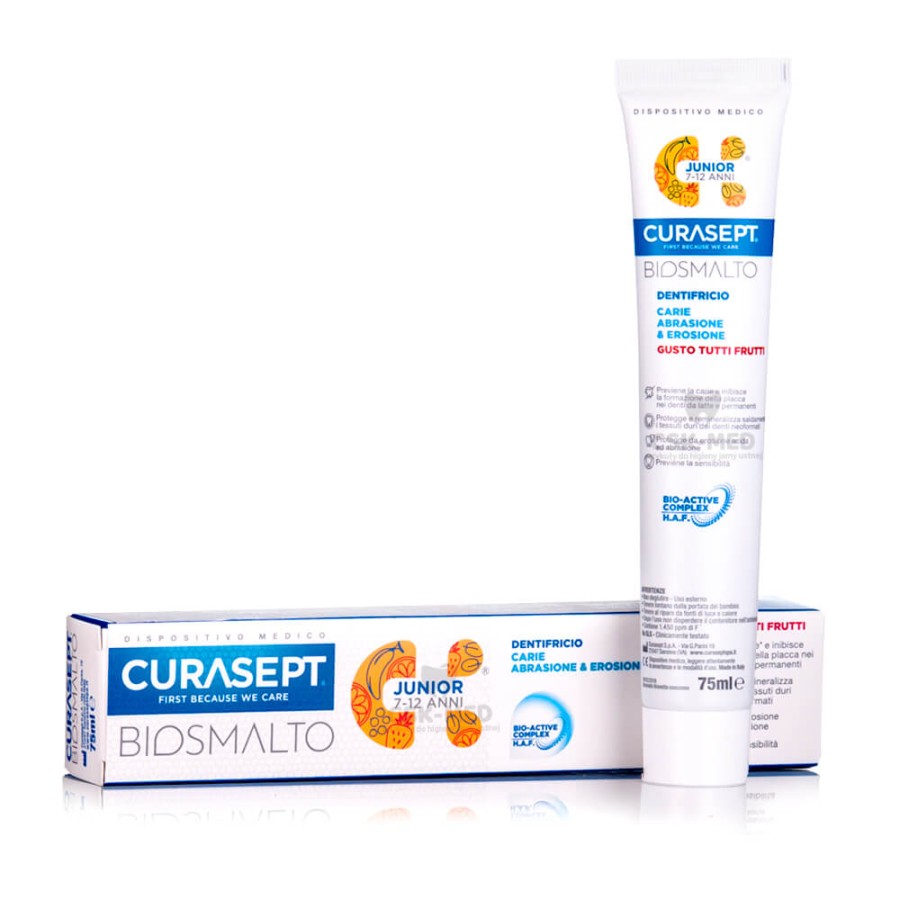 CURASEPT BIOSMALTO JUNIOR pasta do zębów tutti-frutti 75ml