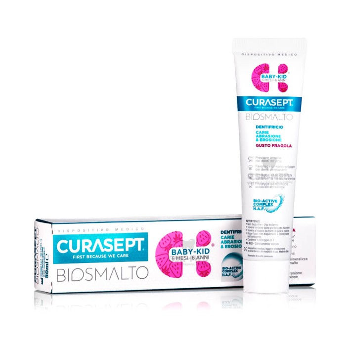 CURASEPT BIOSMALTO BABY-KID - pasta truskawkowa 50ml