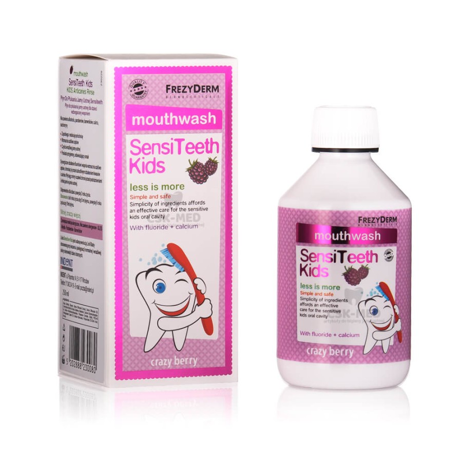 FREZYDERM SENSITEETH KIDS - płyn do płukania jamy ustnej dla dzieci 250ml