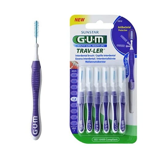 GUM TRAV-LER - szczoteczki międzyzębowe, fioletowe 1,2mm 6 szt.