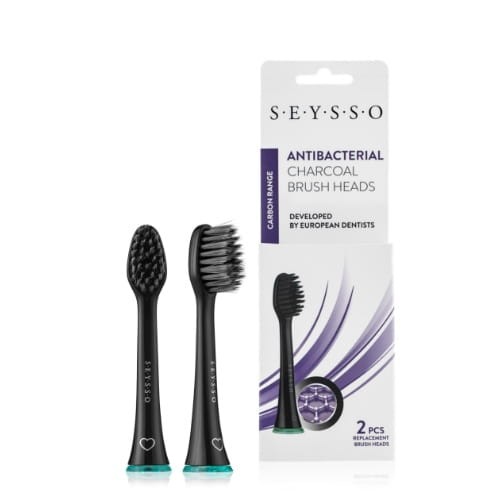 SEYSSO CARBON ANTIBACTERIAL - końcówki wymienne do szczoteczek sonicznych SEYSSO 2 szt.