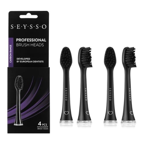 SEYSSO CARBON PROFESSIONAL - końcówki wymienne do szczoteczek sonicznych SEYSSO 4 szt.