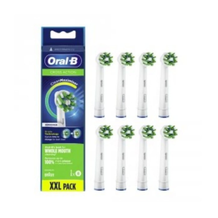 ORAL-B CROSS ACTION CLEAN MAXIMISER EB50RB-8 - końcówki do szczoteczki elektrycznej 8 szt.