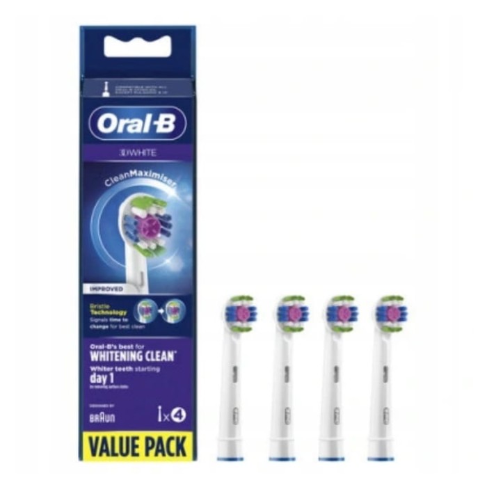 ORAL-B 3D WHITE CLEAN MAXIMISER EB18RB-4 - końcówki do szczoteczki elektrycznej 4 szt. 