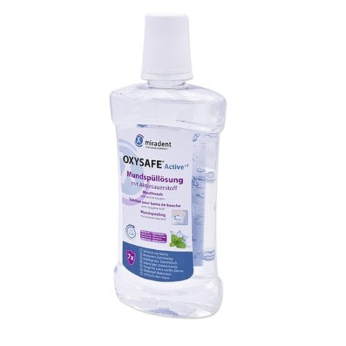 MIRADENT OXYSAFE ACTIVE F - płyn do płukania jamy ustnej z aktywnym tlenem