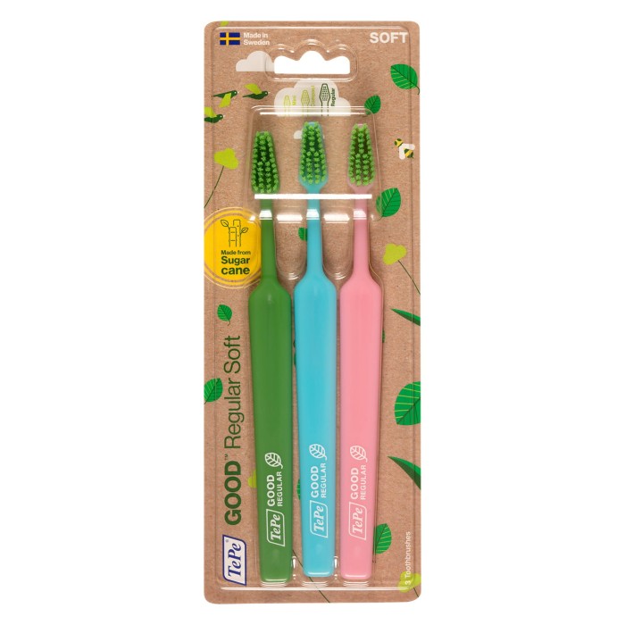 TEPE GOOD REGULAR SOFT - zestaw trzech, miękkich szczoteczek do zębów