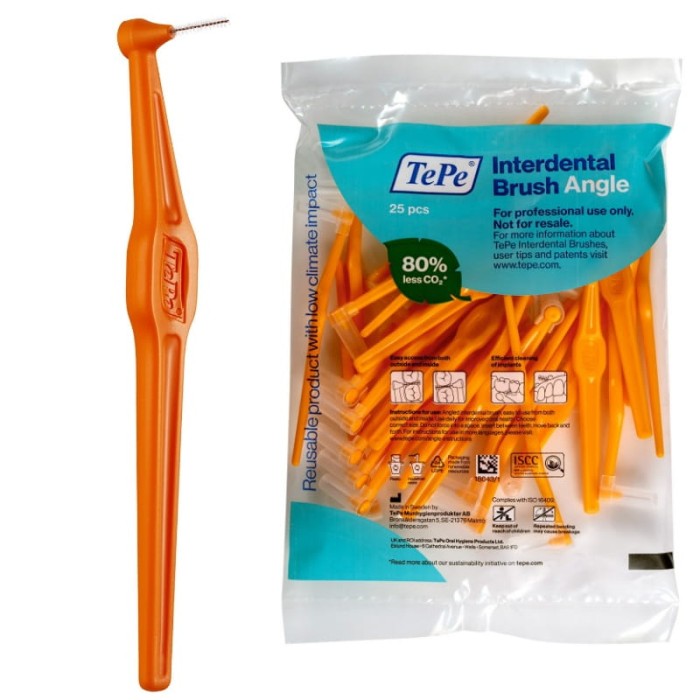 TePe Angle szczoteczki międzyzębowe - pomarańczowe 0,45mm 25 szt.