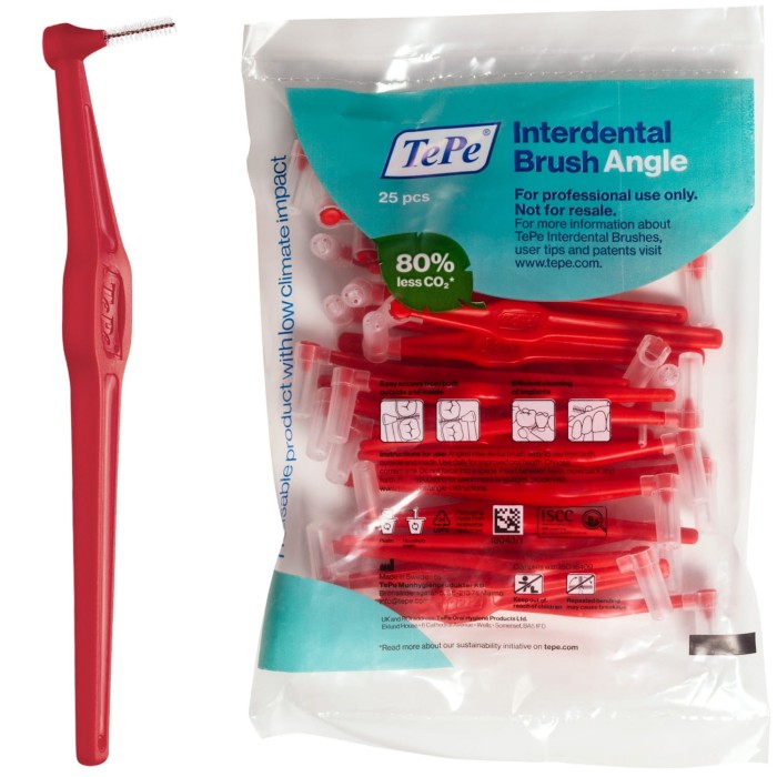 TePe Angle szczoteczki międzyzębowe - czerwone 0,5mm 25 szt.
