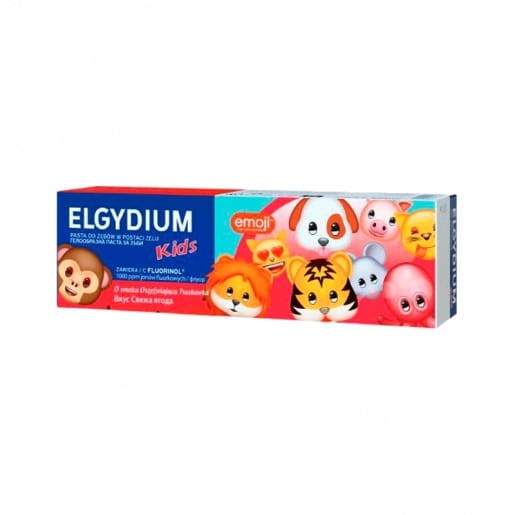 ELGYDIUM EMOJI KIDS - pasta do zębów dla dzieci o smaku truskawkowym 50ml