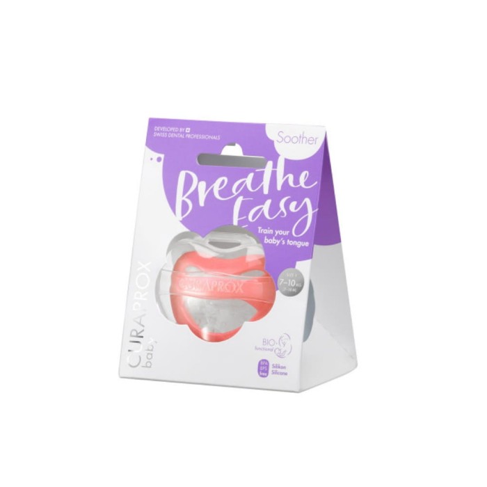 CURAPROX BABY ROZMIAR 1 - smoczek dla dzieci o wadze 7-10 kg koralowy
