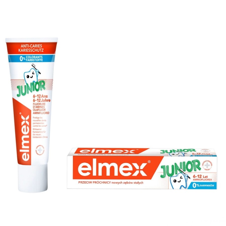 ELMEX JUNIOR - pasta do zębów z aminofluorkiem dla dzieci 6-12 lat 75ml