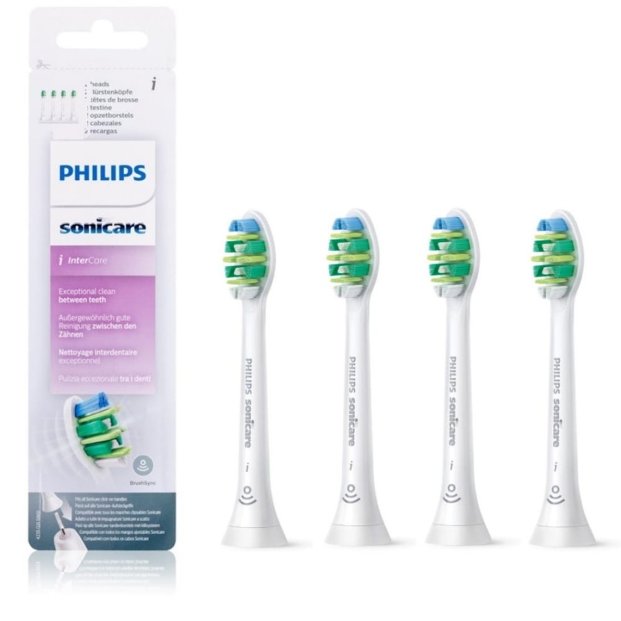 PHILIPS SONICARE I INTERCARE HX9004/10 - białe końcówki do szczoteczki sonicznej 4 szt.