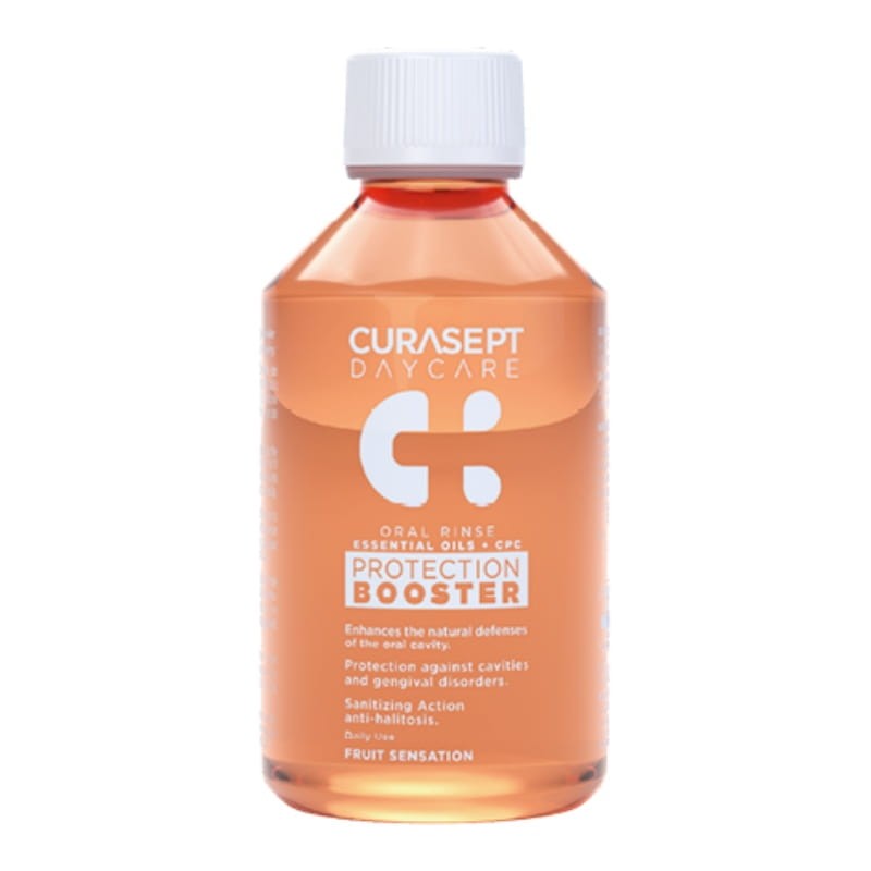 CURASEPT DAYCARE PROTECTION BOOSTER - płyn do płukania jamy ustnej z CPC o smaku owocowym 500ml
