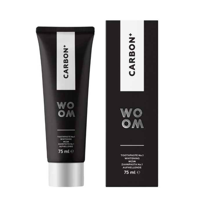 WOOM CARBON+ - czarna pasta wybielająca do zębów 75ml
