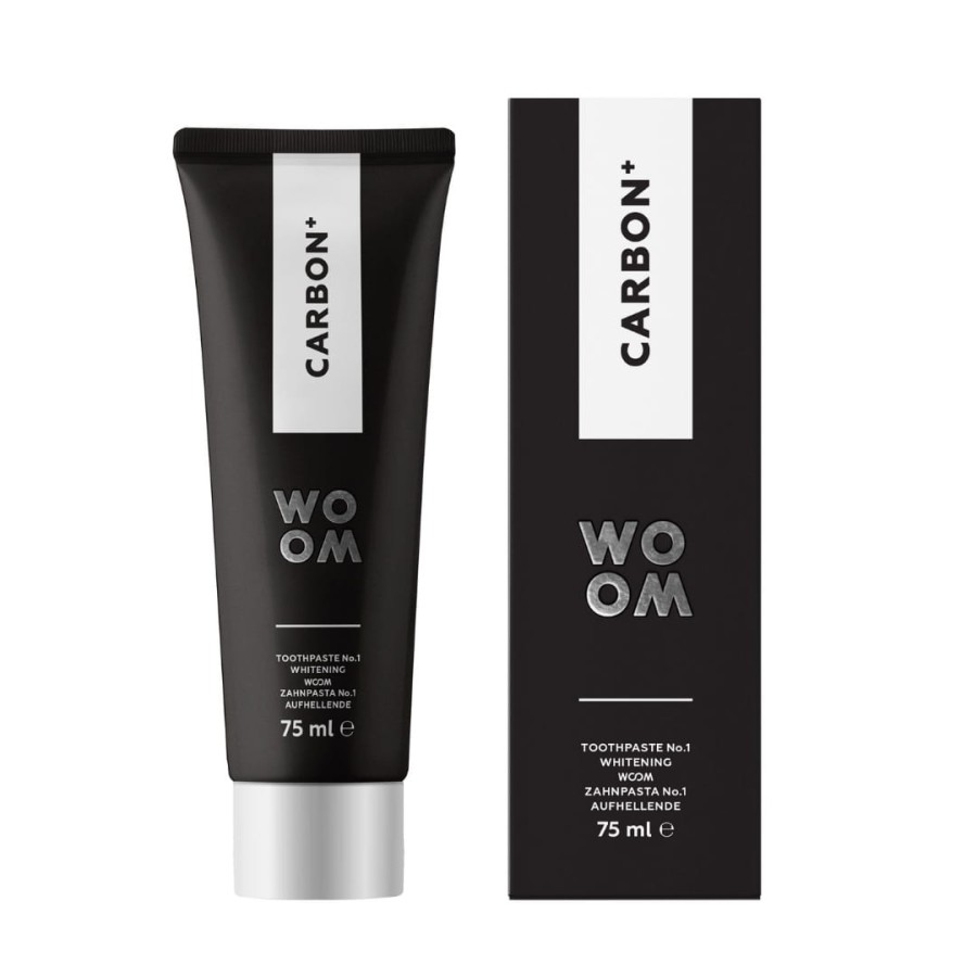 WOOM CARBON+ - czarna pasta wybielająca do zębów 75ml