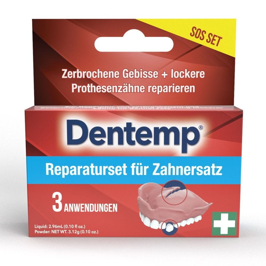 DENTEMP REPAIR-IT - zestaw do naprawy protez zębowych 3 szt.