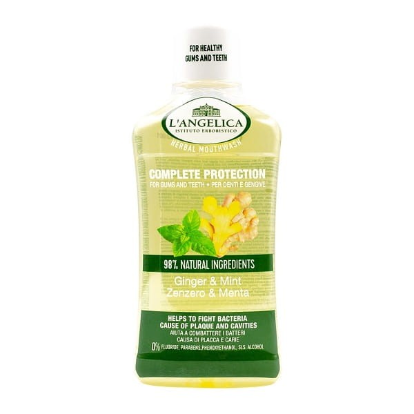 L'ANGELICA PEŁNA OCHRONA Z IMBIREM I MIĘTĄ - płyn do płukania jamy ustnej 500ml
