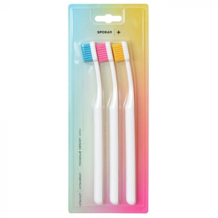 SPOKAR +PLUS EXTRA SOFT 3 PACK - bardzo miękka szczoteczka do zębów 3 szt.